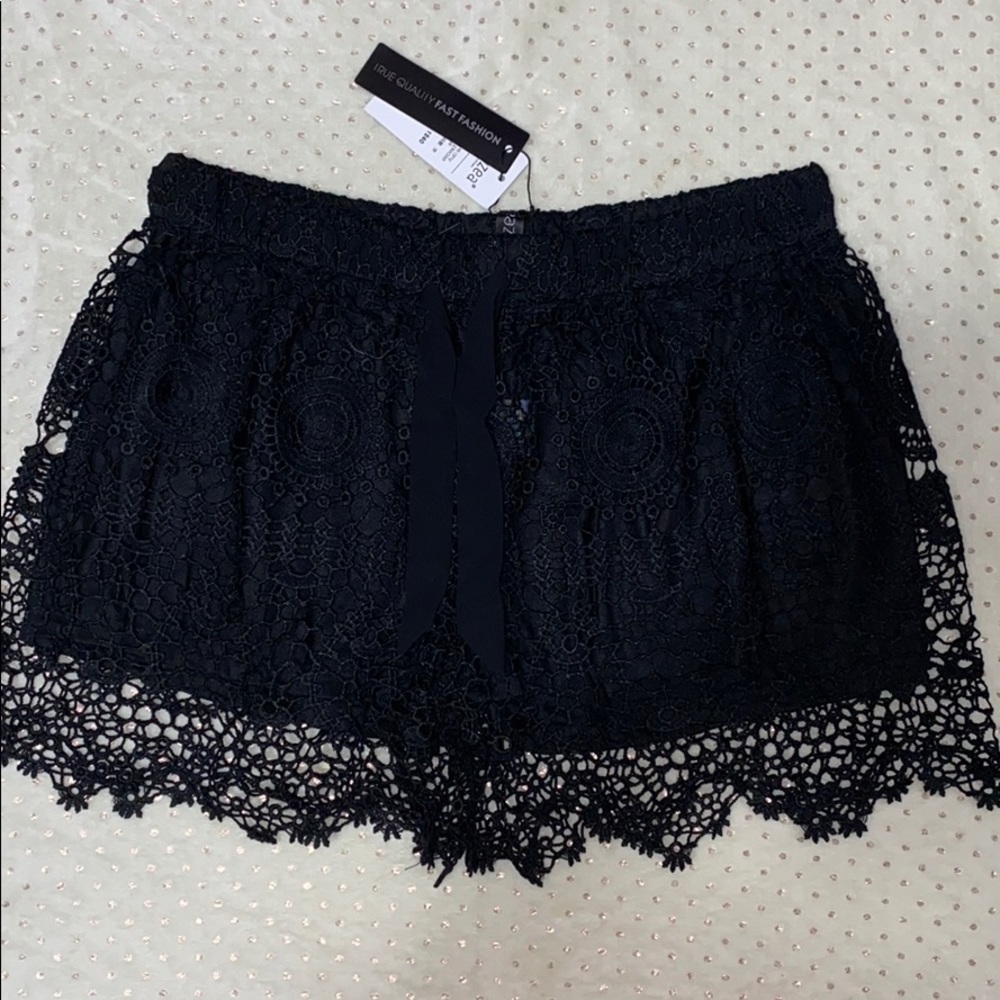Black fashion shorts